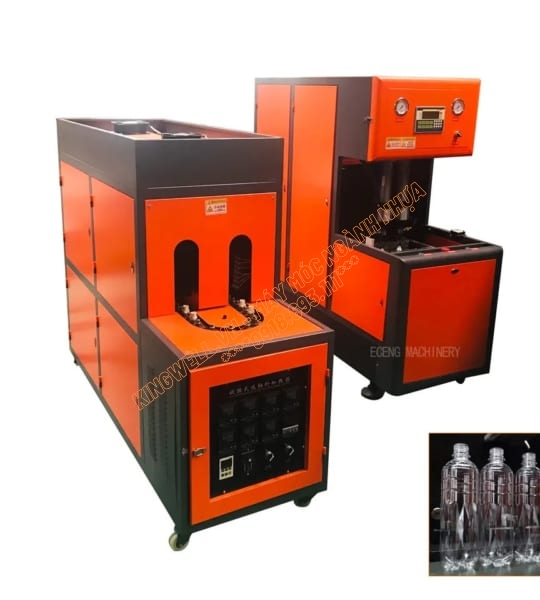 Máy thổi chai pet bán tự động 2L