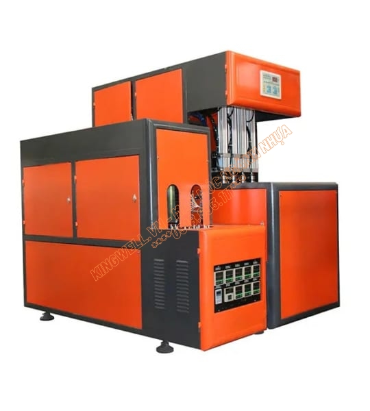 Máy thổi chai pet bán tự động 4 đầu